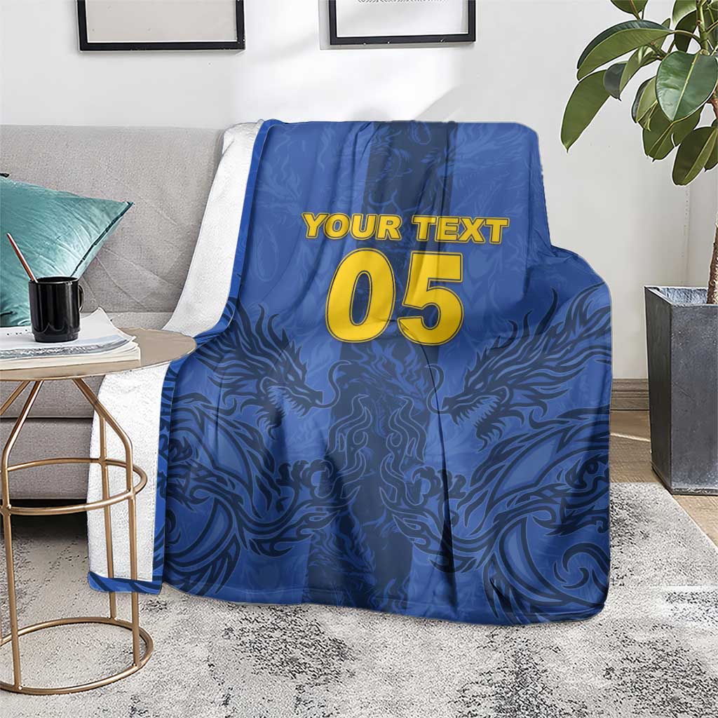 Custom Bosnia And Herzegovina Football Blanket Zmajevi Rising Strong