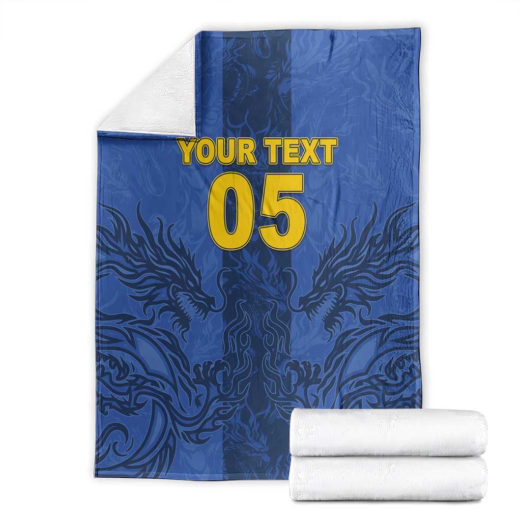 Custom Bosnia And Herzegovina Football Blanket Zmajevi Rising Strong