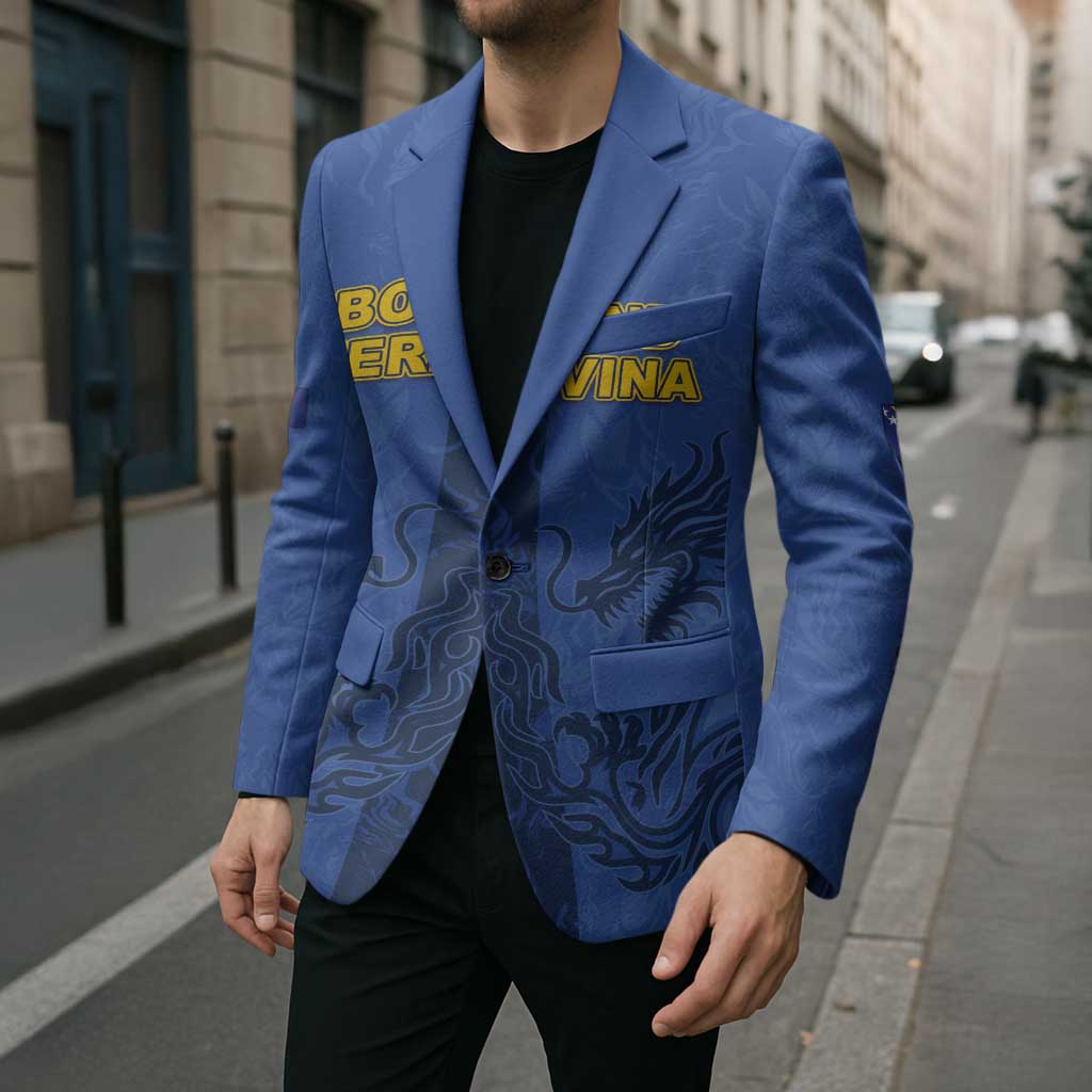 Custom Bosnia And Herzegovina Football Blazer Zmajevi Rising Strong