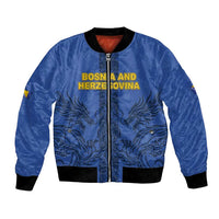 Custom Bosnia And Herzegovina Football Bomber Jacket Zmajevi Rising Strong