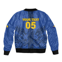 Custom Bosnia And Herzegovina Football Bomber Jacket Zmajevi Rising Strong