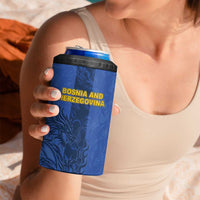 Custom Bosnia And Herzegovina Football 4 in 1 Can Cooler Tumbler Zmajevi Rising Strong