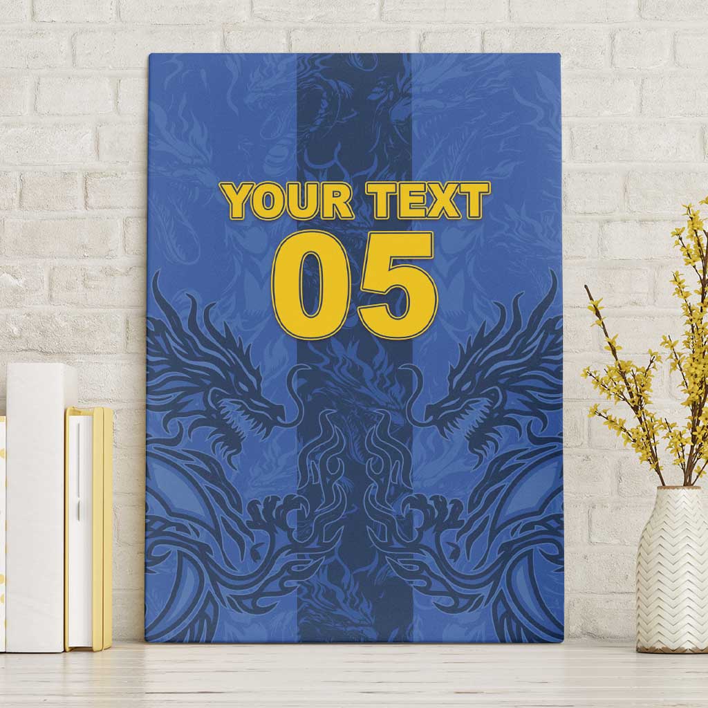 Custom Bosnia And Herzegovina Football Canvas Wall Art Zmajevi Rising Strong