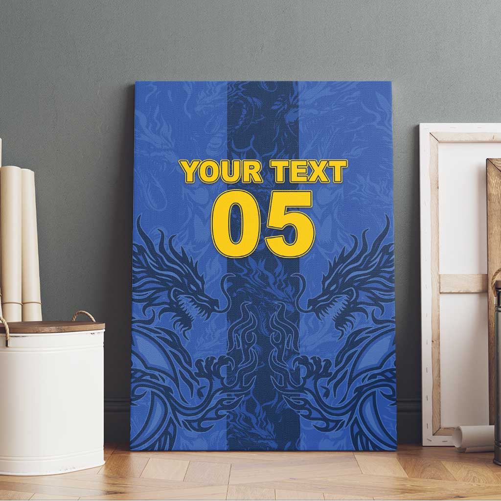 Custom Bosnia And Herzegovina Football Canvas Wall Art Zmajevi Rising Strong