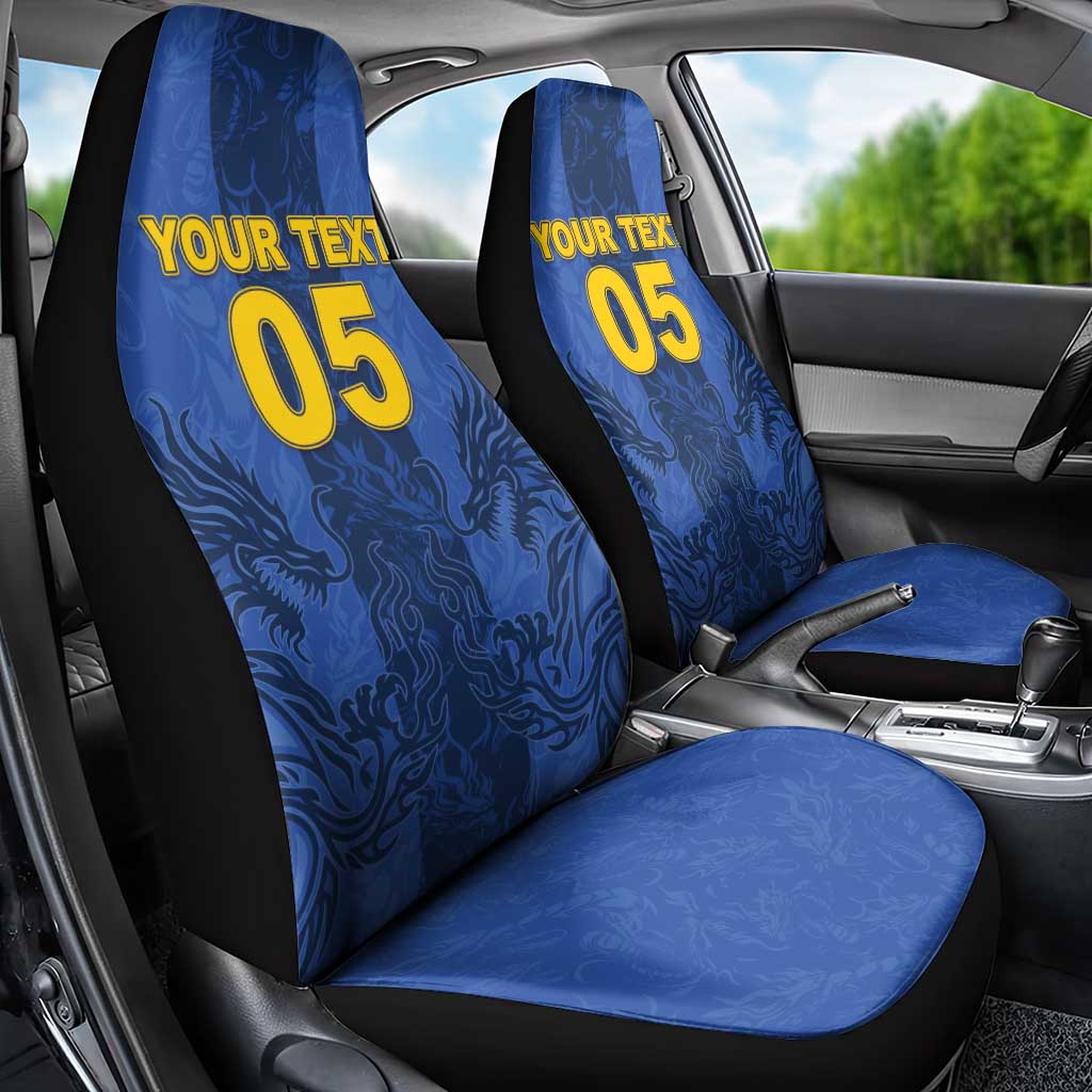 Custom Bosnia And Herzegovina Football Car Seat Cover Zmajevi Rising Strong