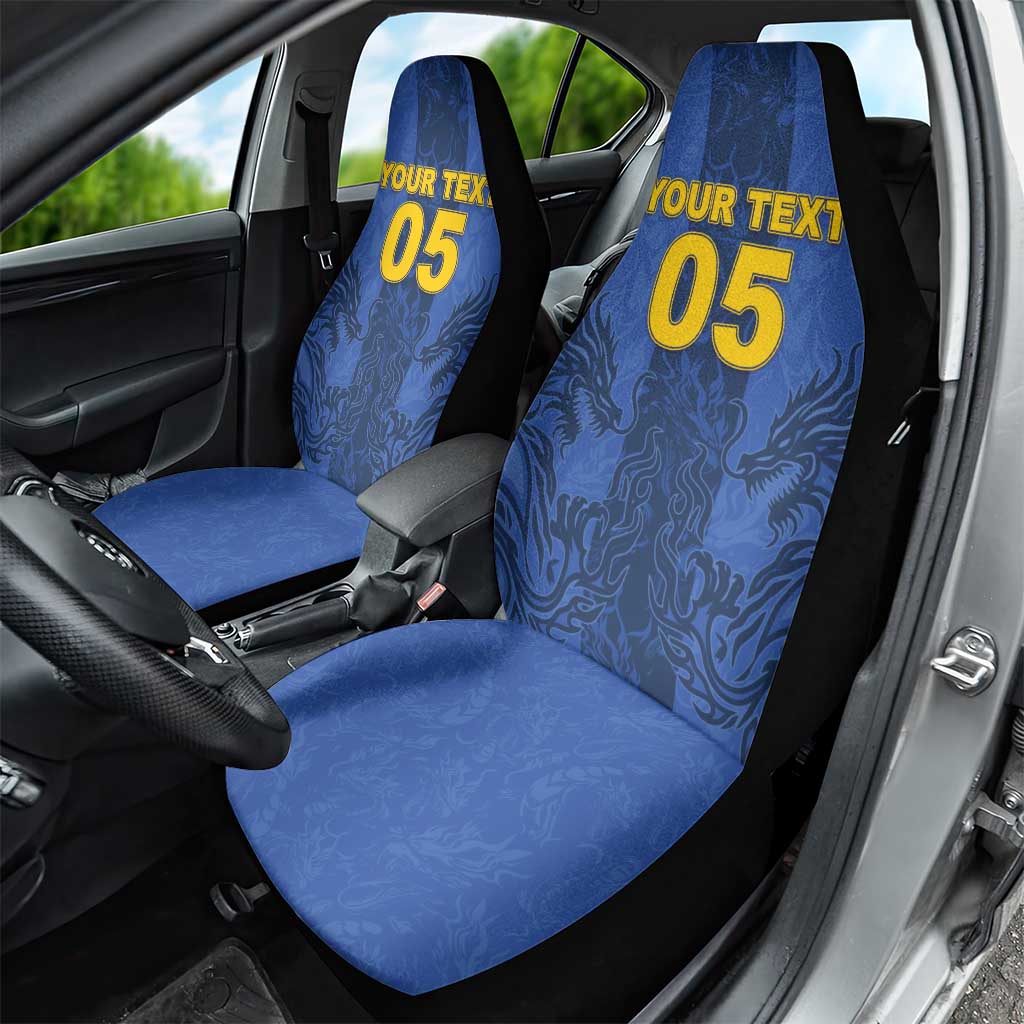 Custom Bosnia And Herzegovina Football Car Seat Cover Zmajevi Rising Strong