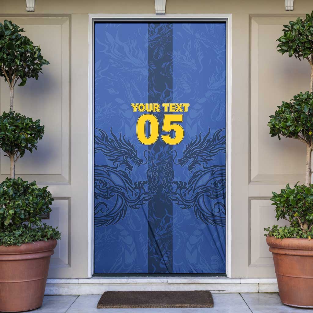 Custom Bosnia And Herzegovina Football Door Cover Zmajevi Rising Strong