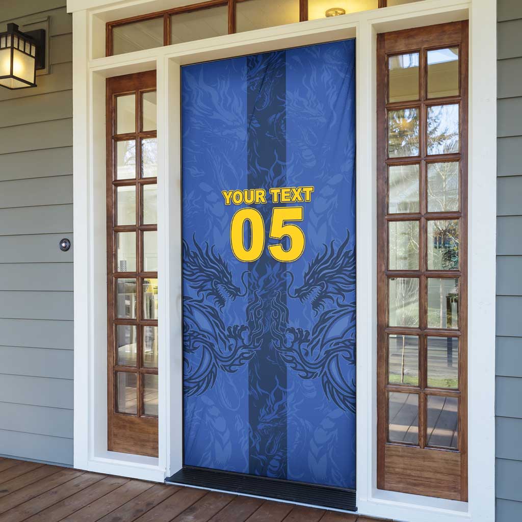 Custom Bosnia And Herzegovina Football Door Cover Zmajevi Rising Strong