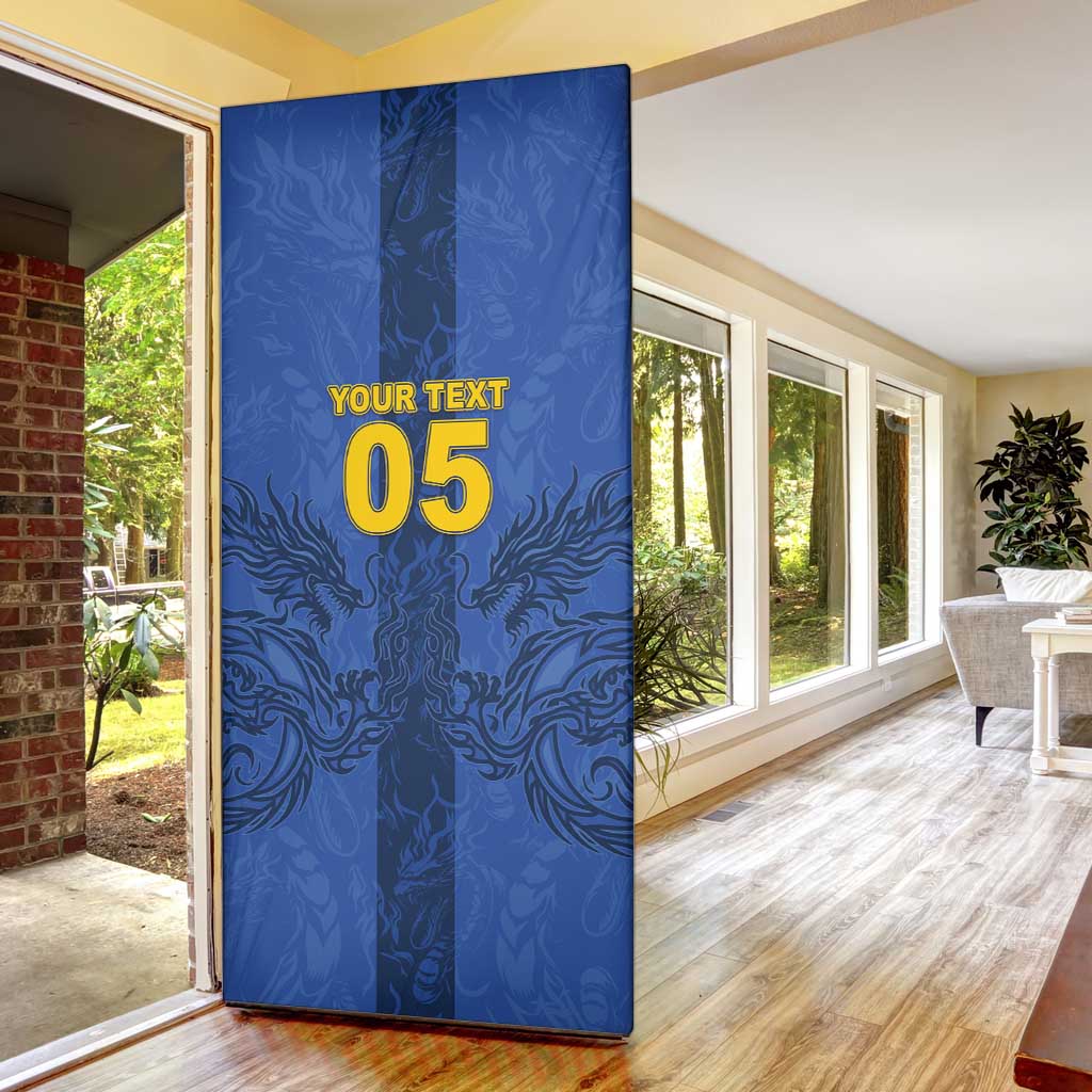 Custom Bosnia And Herzegovina Football Door Cover Zmajevi Rising Strong