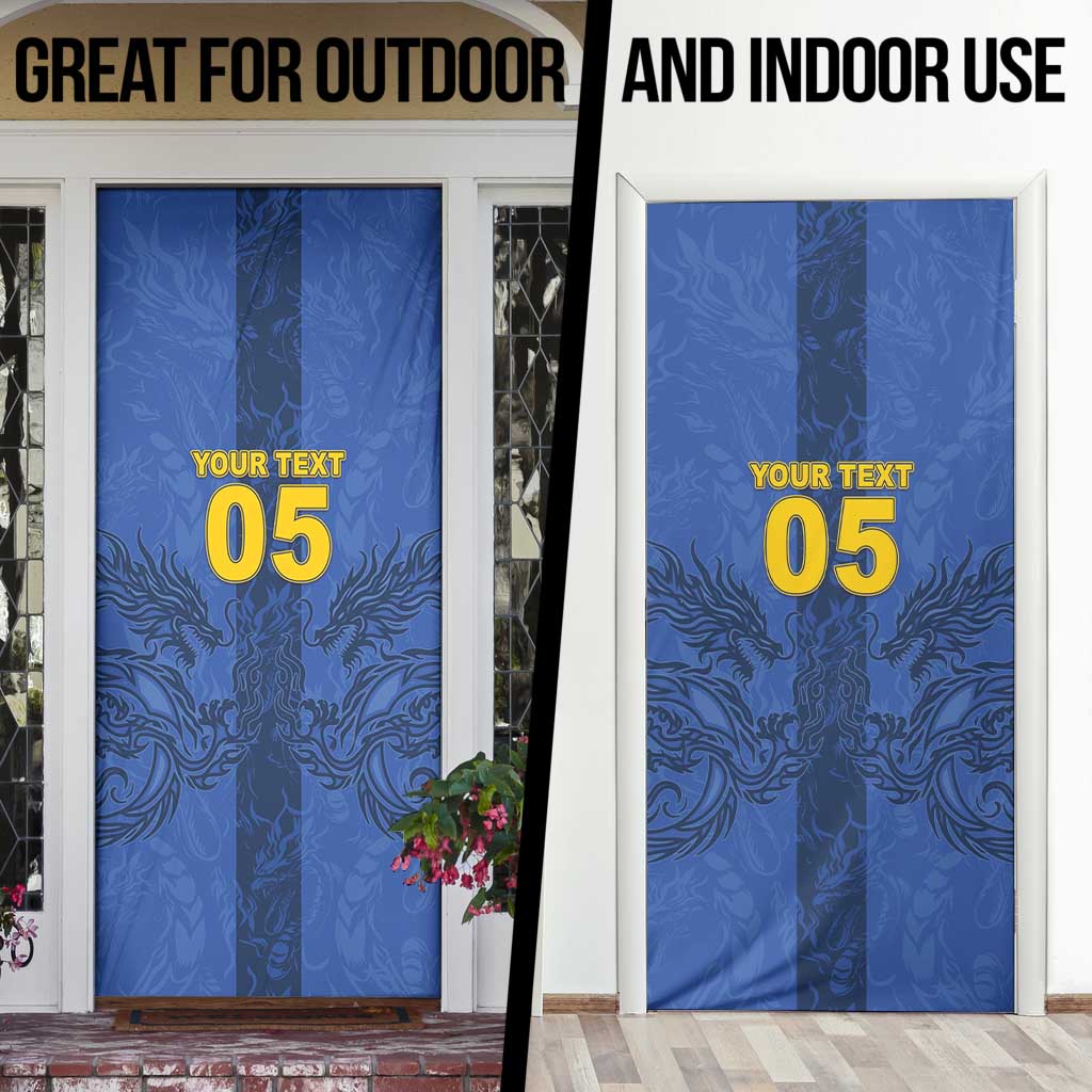 Custom Bosnia And Herzegovina Football Door Cover Zmajevi Rising Strong