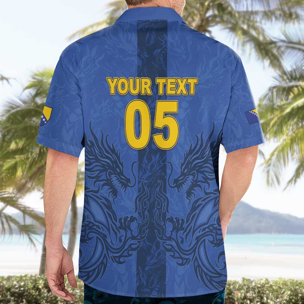 Custom Bosnia And Herzegovina Football Hawaiian Shirt Zmajevi Rising Strong