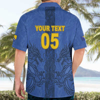 Custom Bosnia And Herzegovina Football Hawaiian Shirt Zmajevi Rising Strong