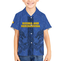 Custom Bosnia And Herzegovina Football Hawaiian Shirt Zmajevi Rising Strong