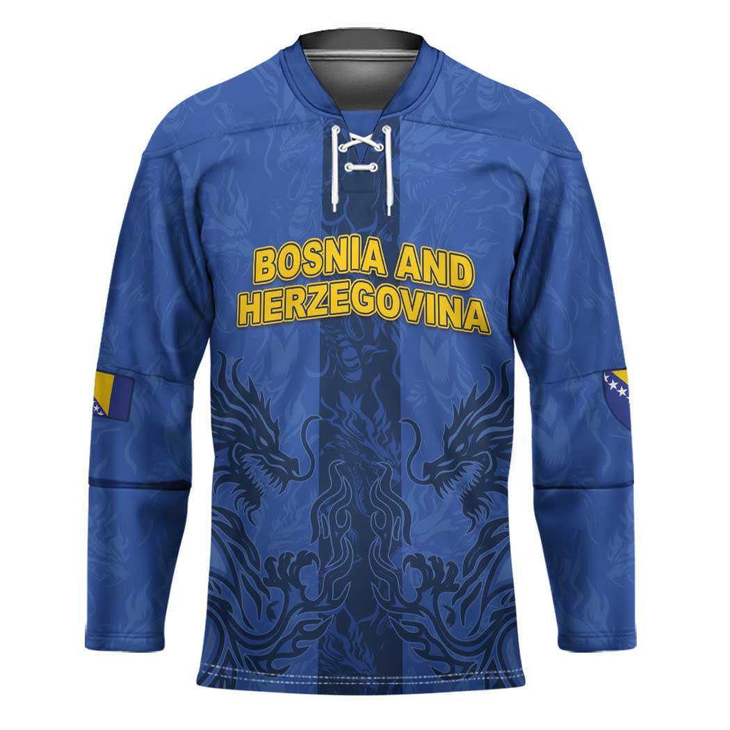 Custom Bosnia And Herzegovina Football Hockey Jersey Zmajevi Rising Strong