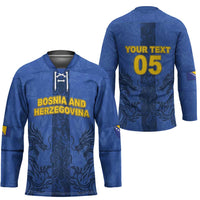 Custom Bosnia And Herzegovina Football Hockey Jersey Zmajevi Rising Strong