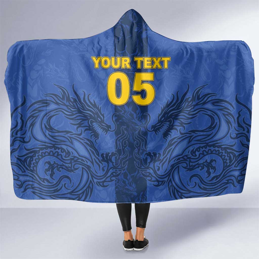 Custom Bosnia And Herzegovina Football Hooded Blanket Zmajevi Rising Strong