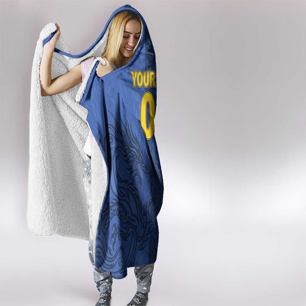 Custom Bosnia And Herzegovina Football Hooded Blanket Zmajevi Rising Strong