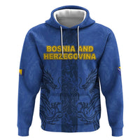 Custom Bosnia And Herzegovina Football Hoodie Zmajevi Rising Strong