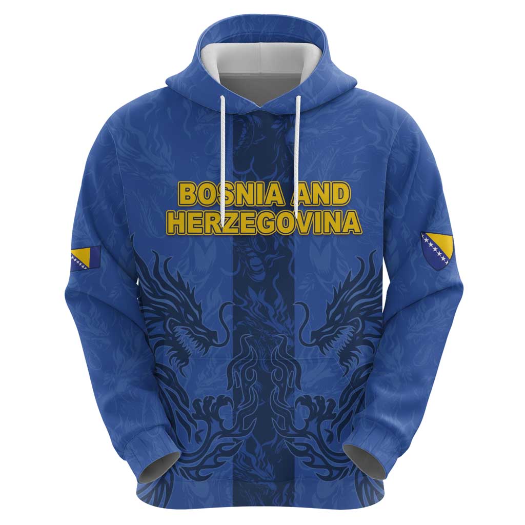 Custom Bosnia And Herzegovina Football Hoodie Zmajevi Rising Strong