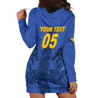 Custom Bosnia And Herzegovina Football Hoodie Dress Zmajevi Rising Strong