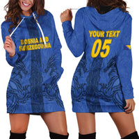 Custom Bosnia And Herzegovina Football Hoodie Dress Zmajevi Rising Strong