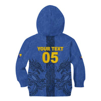 Custom Bosnia And Herzegovina Football Kid Hoodie Zmajevi Rising Strong