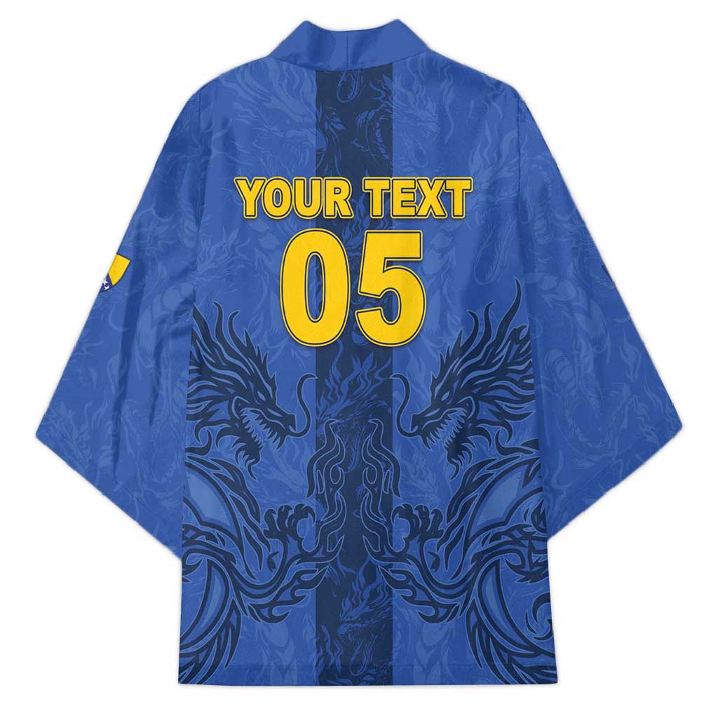 Custom Bosnia And Herzegovina Football Kimono Zmajevi Rising Strong