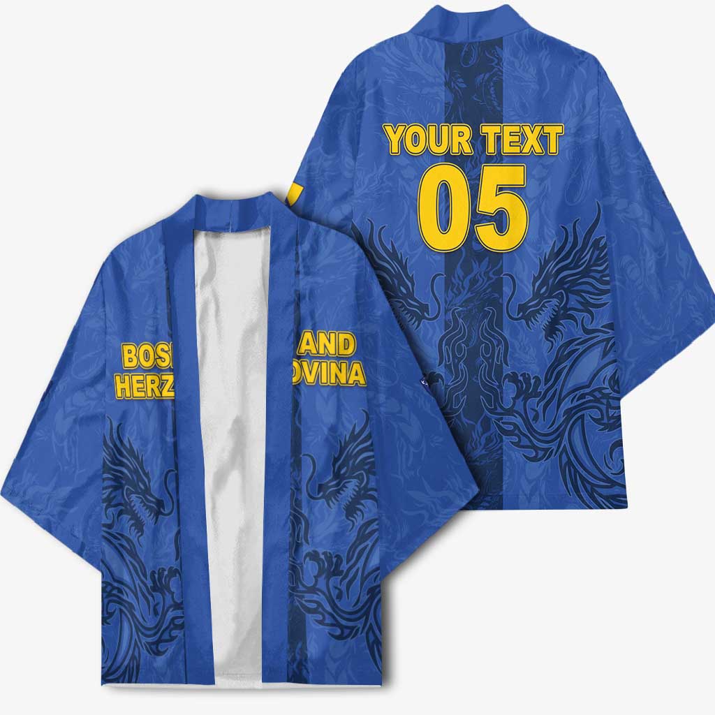 Custom Bosnia And Herzegovina Football Kimono Zmajevi Rising Strong