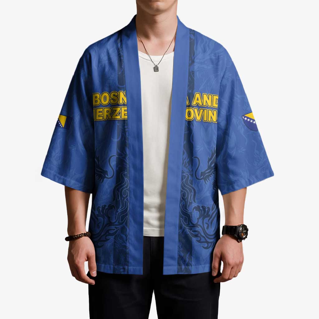 Custom Bosnia And Herzegovina Football Kimono Zmajevi Rising Strong