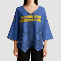 Custom Bosnia And Herzegovina Football Kimono Sleeve Blouse Zmajevi Rising Strong