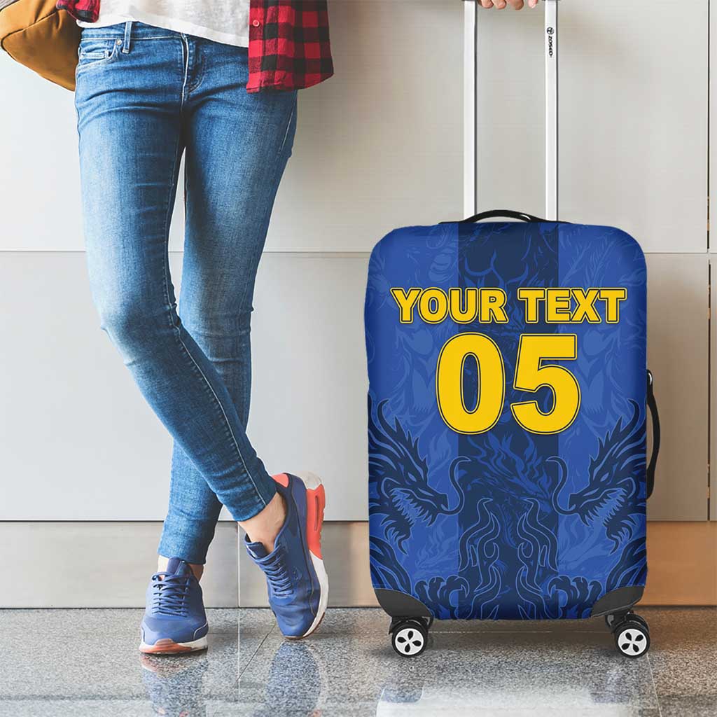 Custom Bosnia And Herzegovina Football Luggage Cover Zmajevi Rising Strong