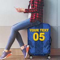 Custom Bosnia And Herzegovina Football Luggage Cover Zmajevi Rising Strong