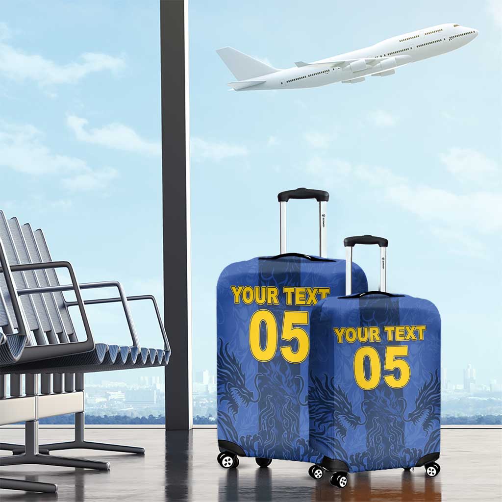 Custom Bosnia And Herzegovina Football Luggage Cover Zmajevi Rising Strong