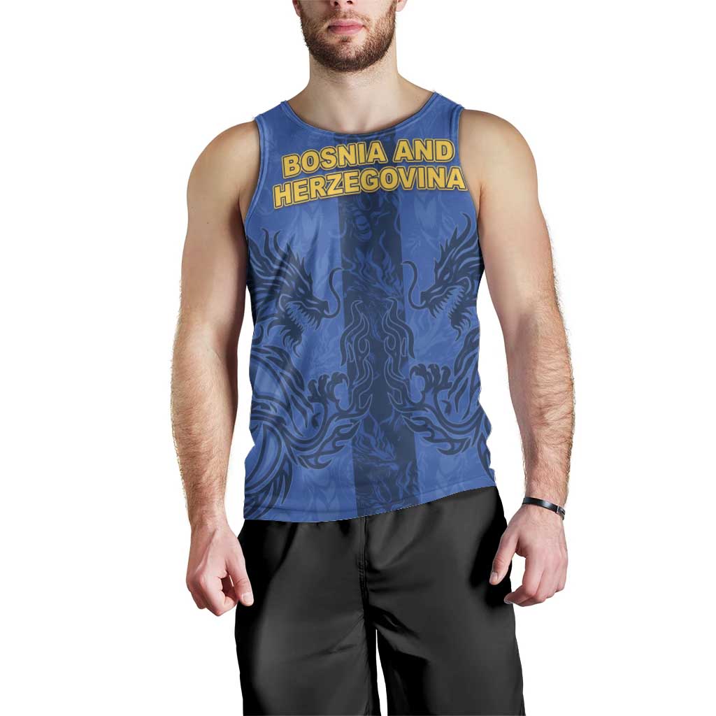 Custom Bosnia And Herzegovina Football Men Tank Top Zmajevi Rising Strong