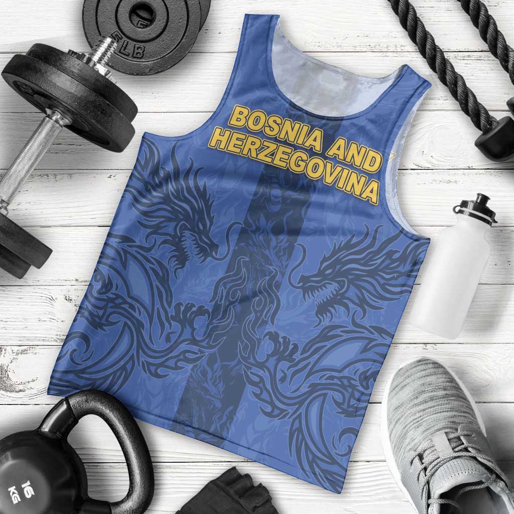 Custom Bosnia And Herzegovina Football Men Tank Top Zmajevi Rising Strong