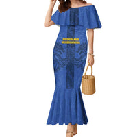 Custom Bosnia And Herzegovina Football Mermaid Dress Zmajevi Rising Strong