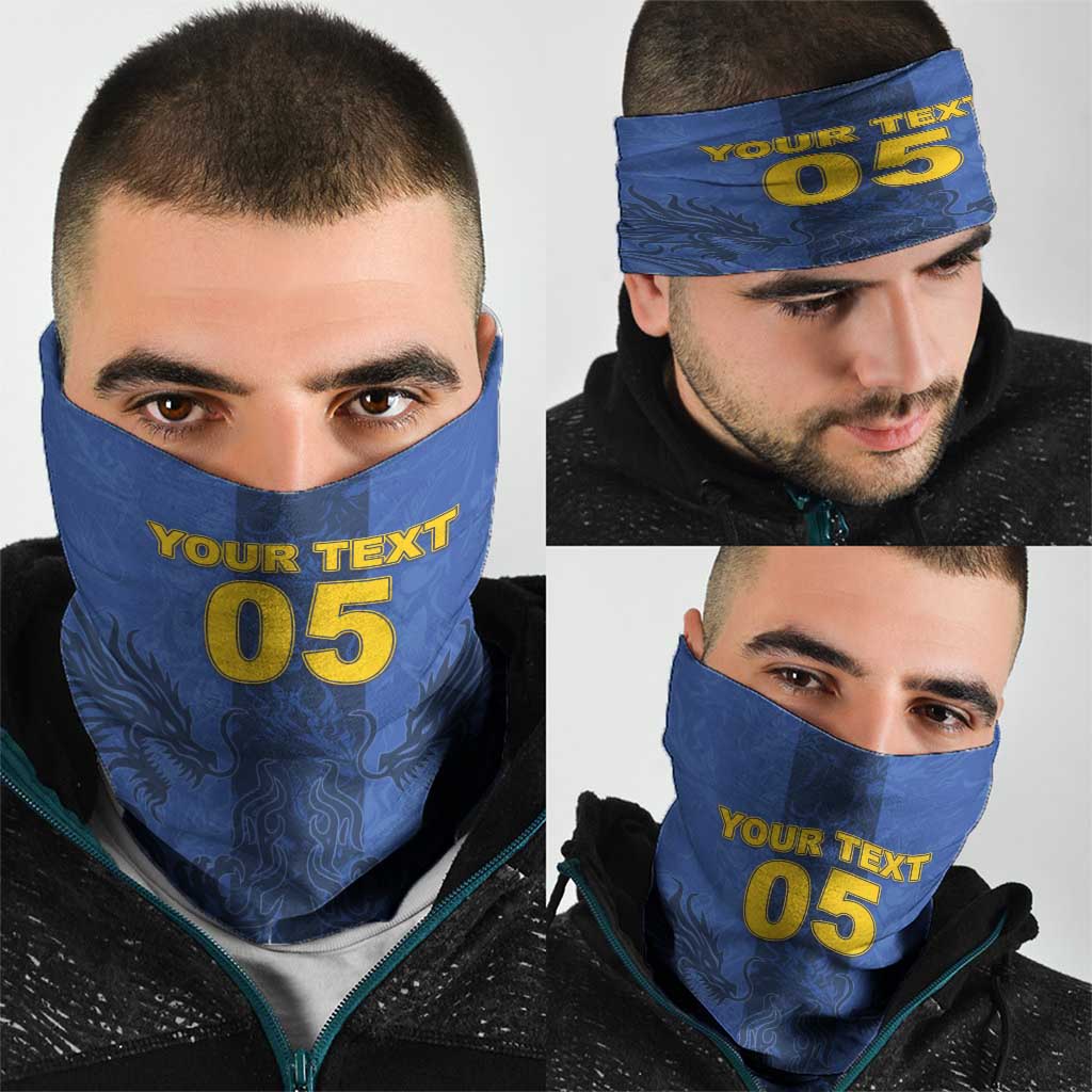 Custom Bosnia And Herzegovina Football Neck Gaiter Zmajevi Rising Strong