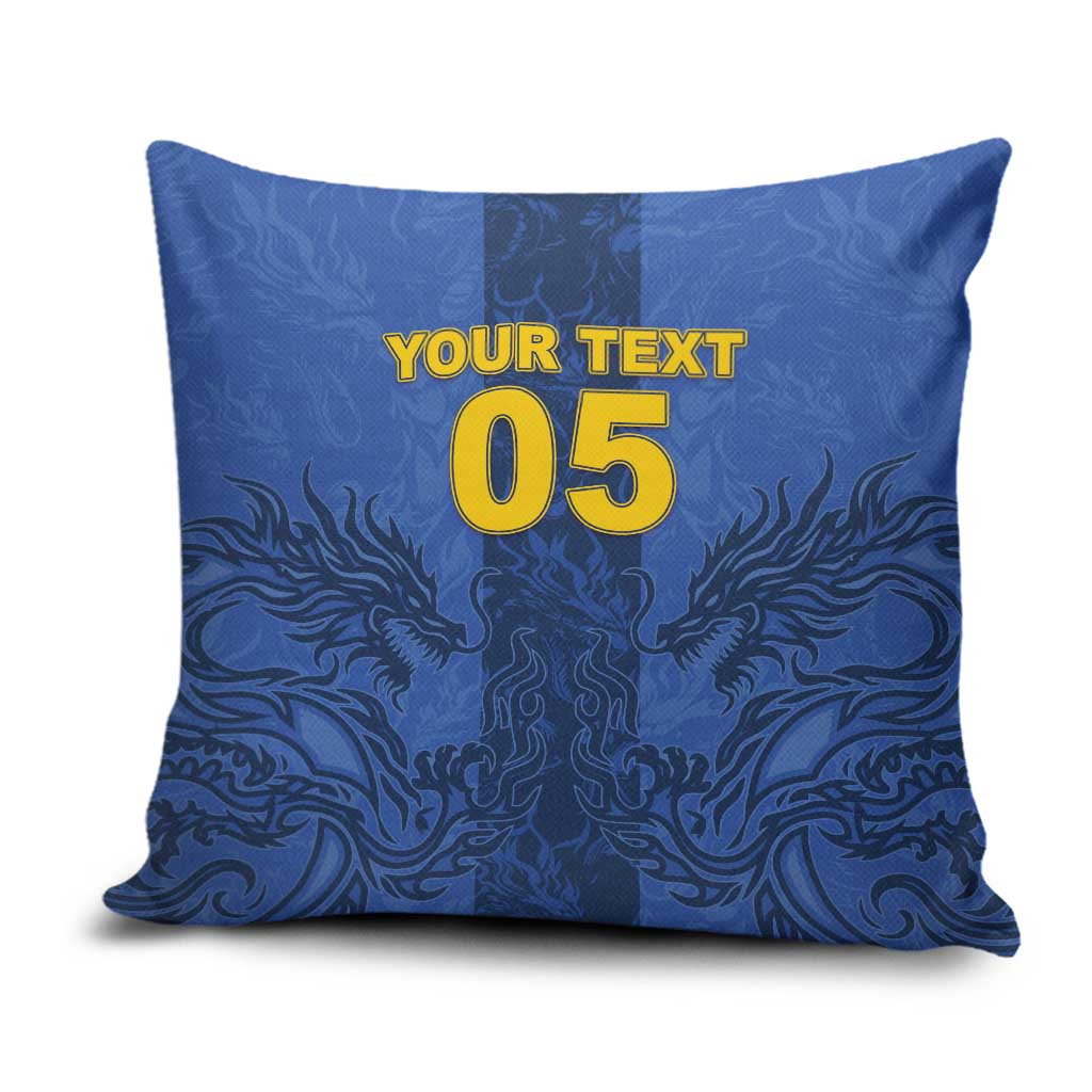 Custom Bosnia And Herzegovina Football Pillow Cover Zmajevi Rising Strong