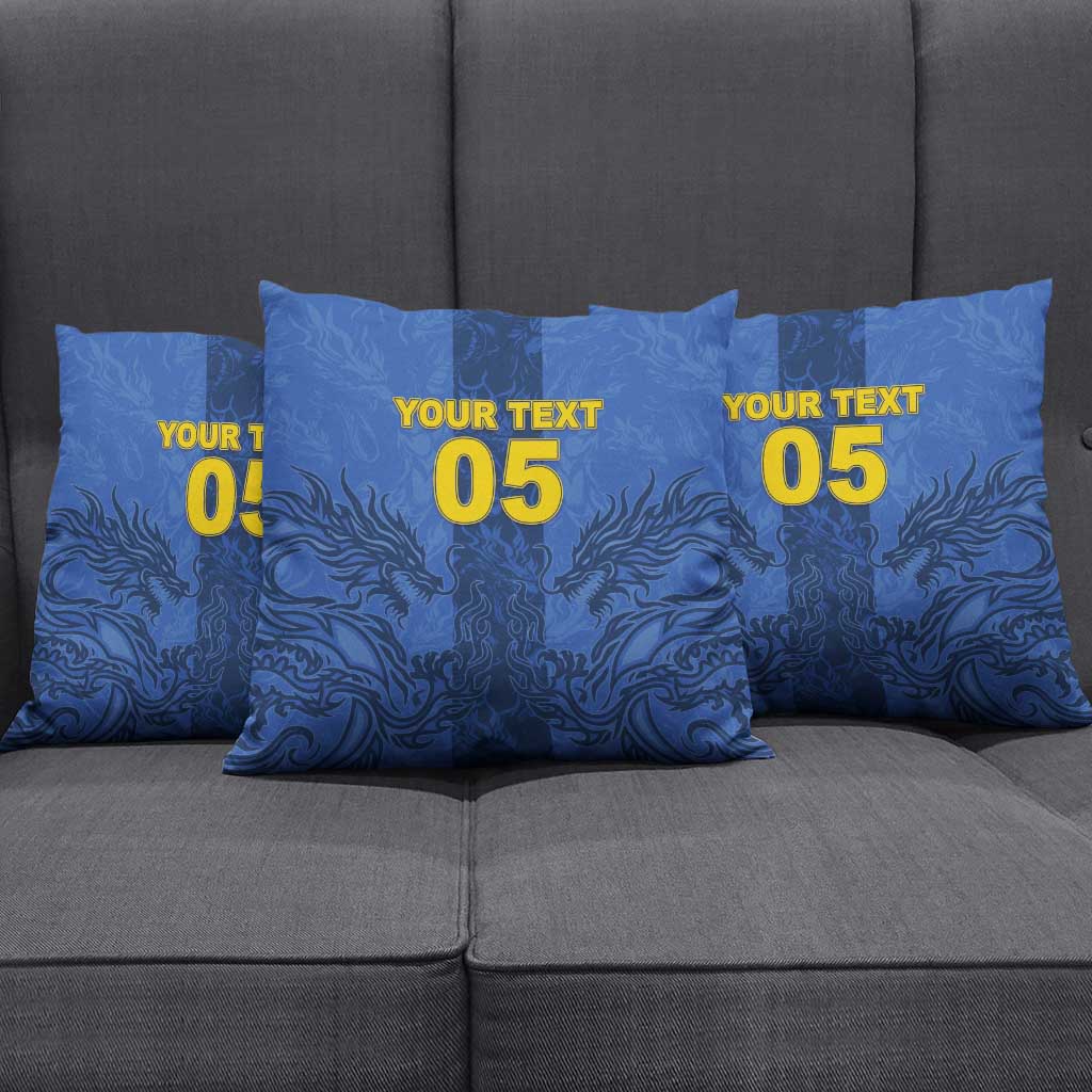 Custom Bosnia And Herzegovina Football Pillow Cover Zmajevi Rising Strong