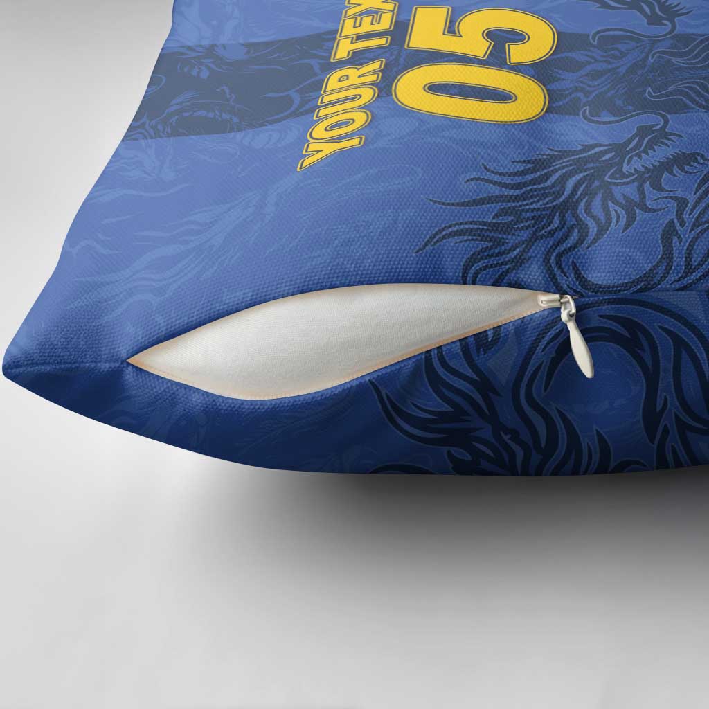 Custom Bosnia And Herzegovina Football Pillow Cover Zmajevi Rising Strong