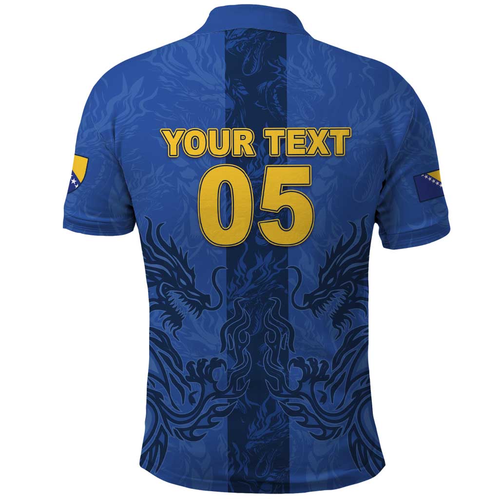 Custom Bosnia And Herzegovina Football Polo Shirt Zmajevi Rising Strong