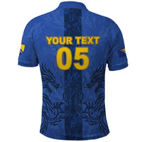 Custom Bosnia And Herzegovina Football Polo Shirt Zmajevi Rising Strong