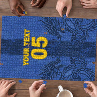 Custom Bosnia And Herzegovina Football Puzzle Zmajevi Rising Strong