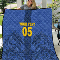 Custom Bosnia And Herzegovina Football Quilt Zmajevi Rising Strong