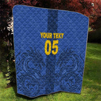 Custom Bosnia And Herzegovina Football Quilt Zmajevi Rising Strong