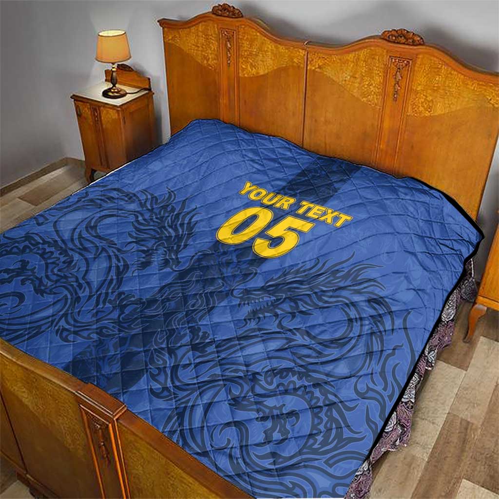 Custom Bosnia And Herzegovina Football Quilt Zmajevi Rising Strong