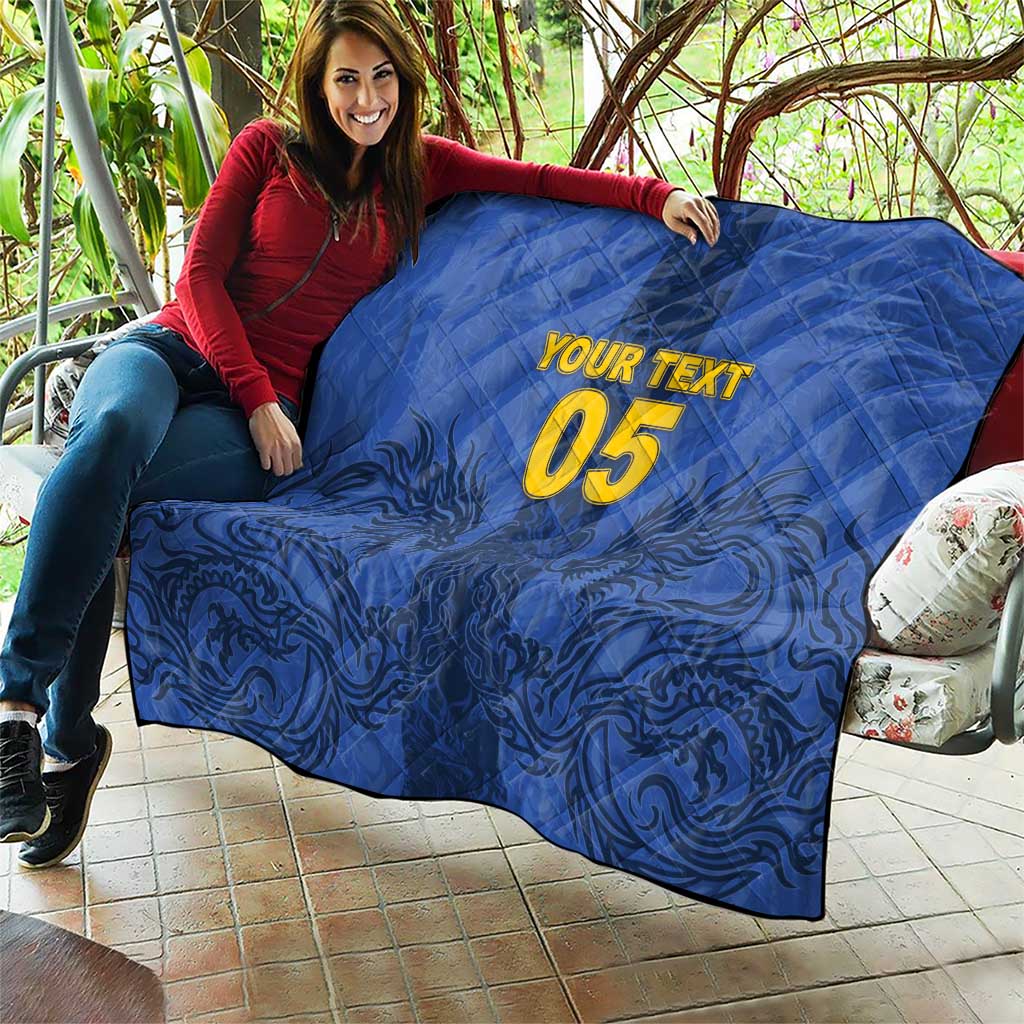 Custom Bosnia And Herzegovina Football Quilt Zmajevi Rising Strong