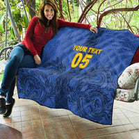 Custom Bosnia And Herzegovina Football Quilt Zmajevi Rising Strong
