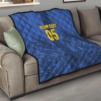 Custom Bosnia And Herzegovina Football Quilt Zmajevi Rising Strong