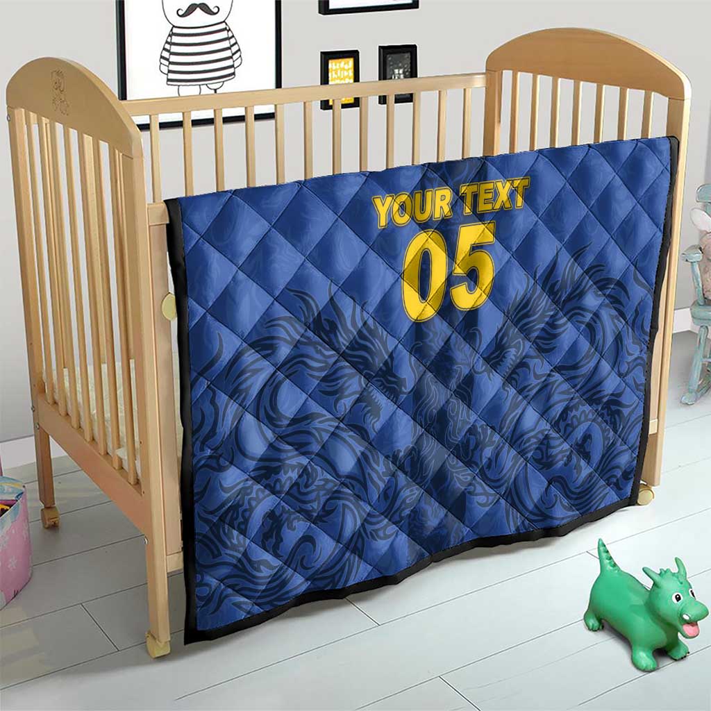 Custom Bosnia And Herzegovina Football Quilt Zmajevi Rising Strong